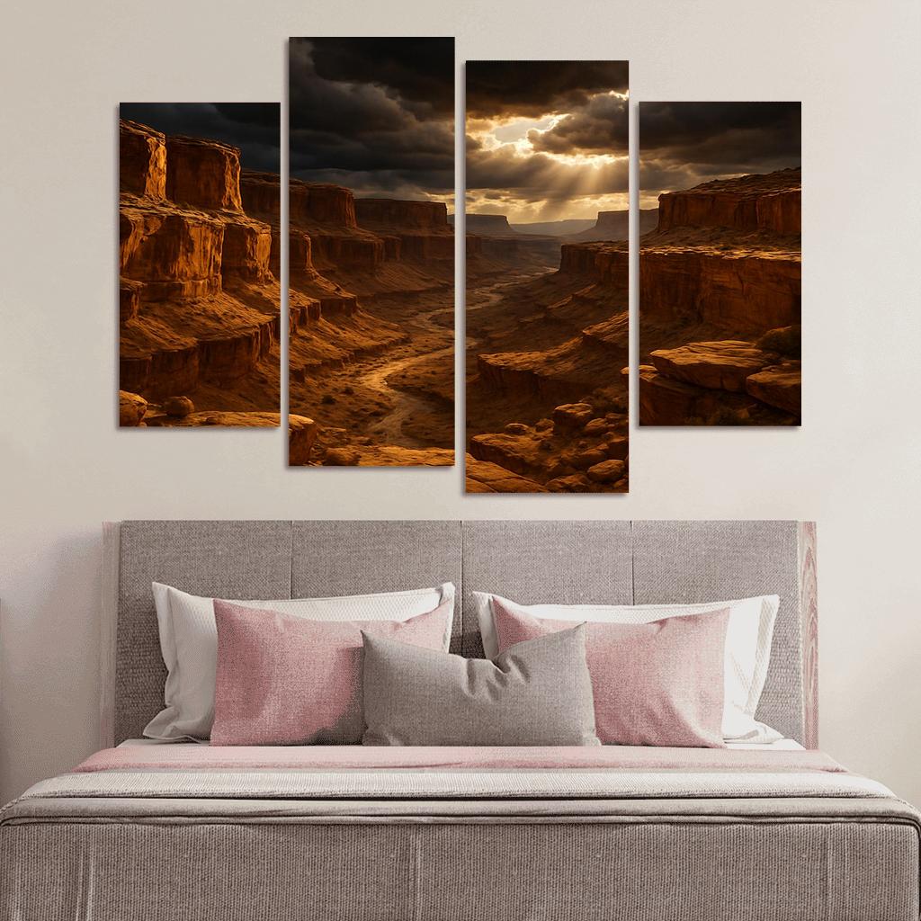 Golden Stormlight In Echo Canyon wall decor