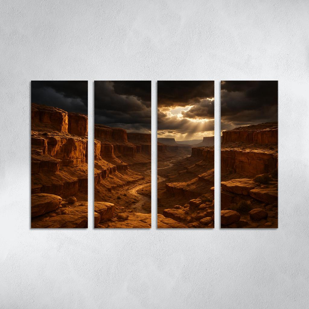 Golden Stormlight In Echo Canyon wall decor