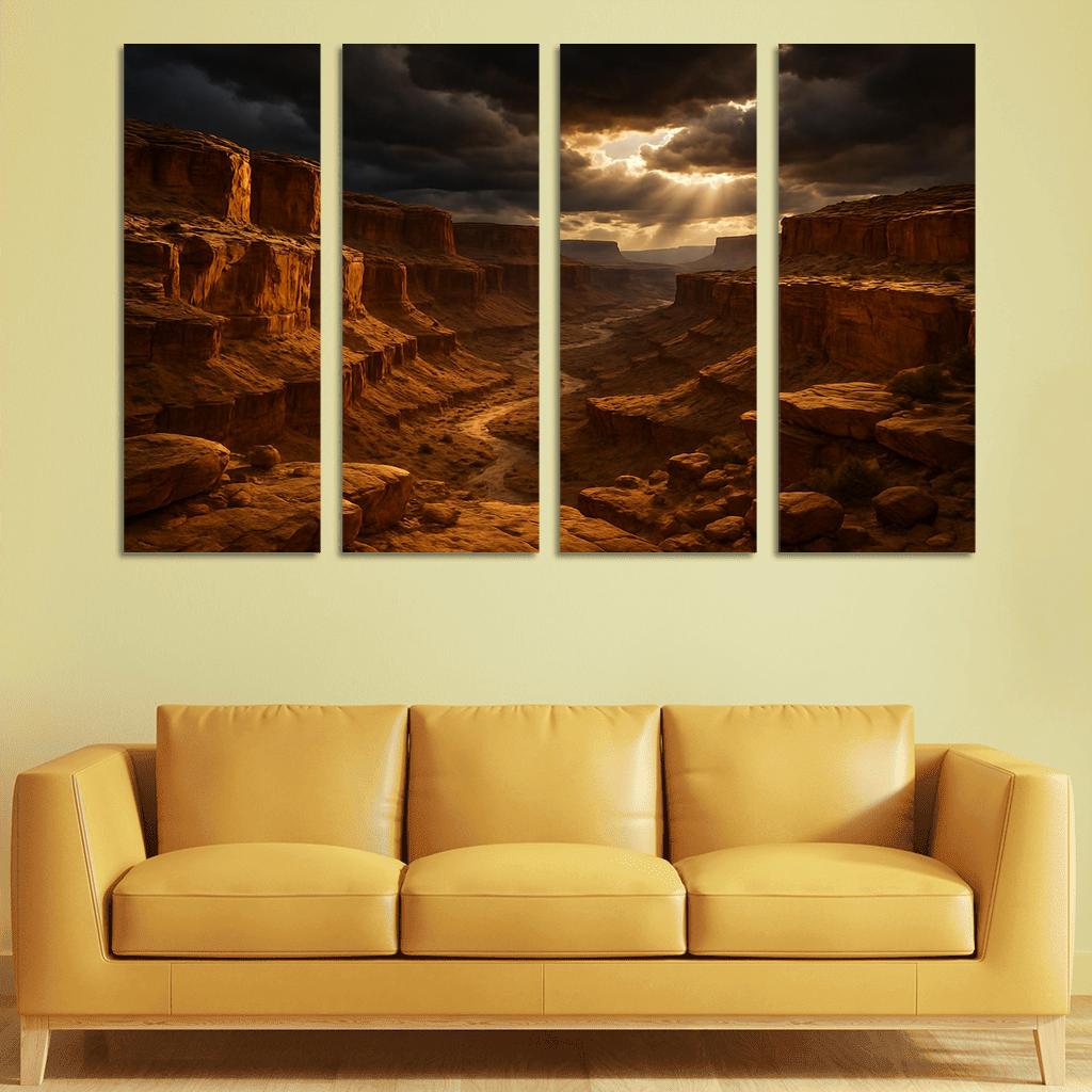 Golden Stormlight In Echo Canyon wall decor