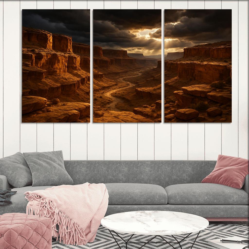 Golden Stormlight In Echo Canyon wall decor