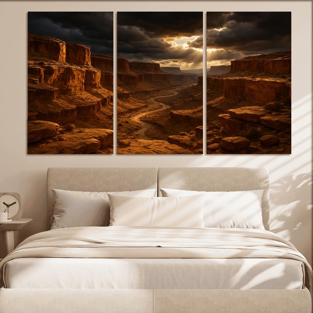 Golden Stormlight In Echo Canyon wall decor