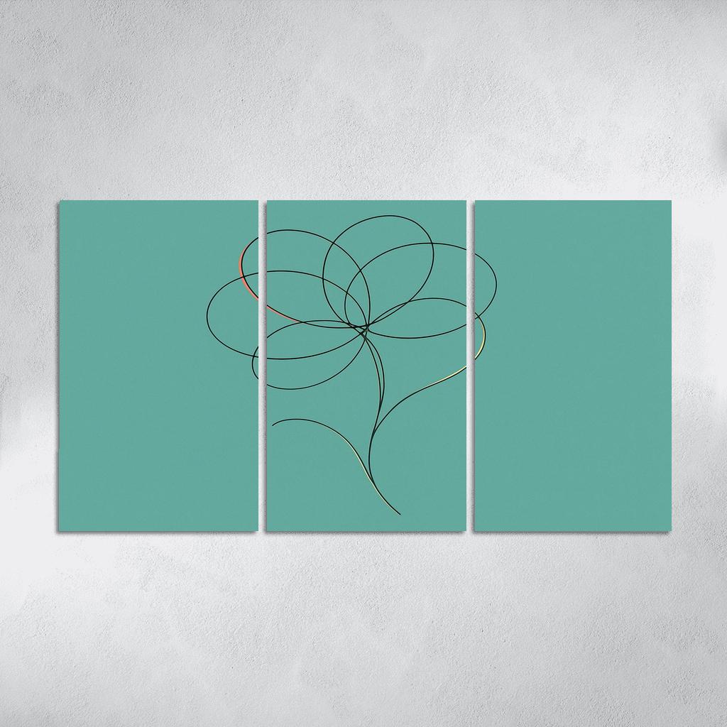 Silent Petal Orbits canvas paintings frame