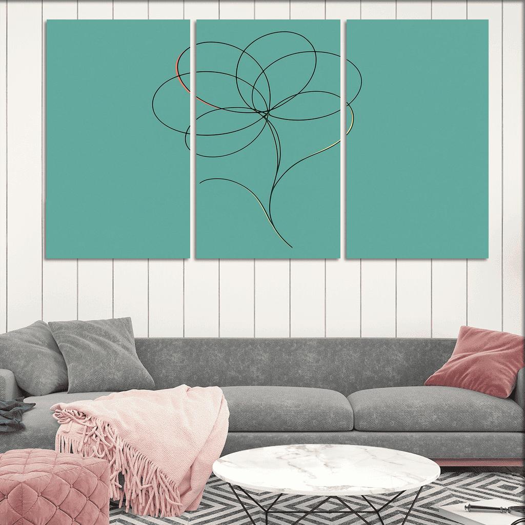 Silent Petal Orbits canvas paintings frame
