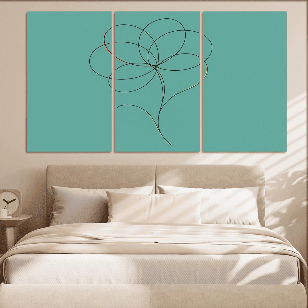 Silent Petal Orbits canvas paintings frame