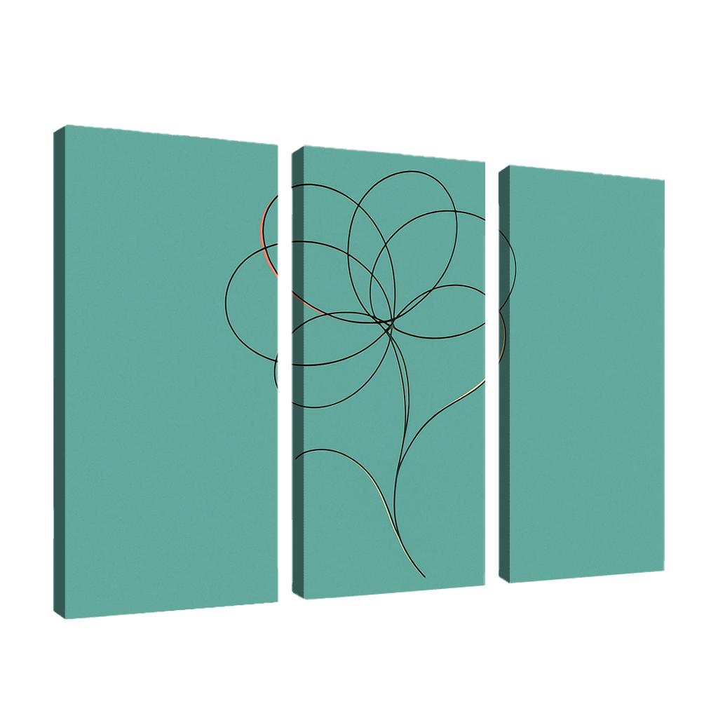 Silent Petal Orbits canvas paintings frame