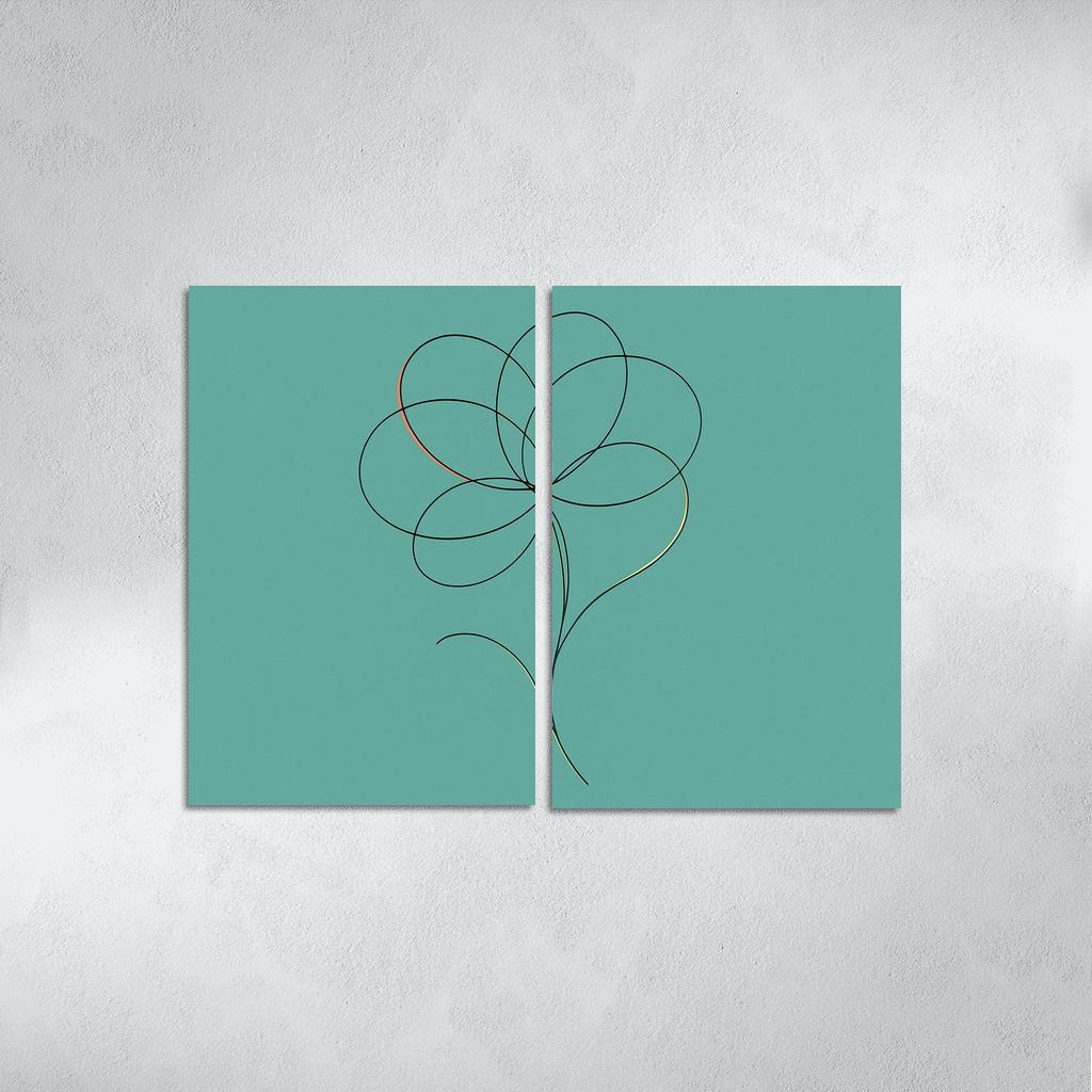 Silent Petal Orbits canvas paintings frame