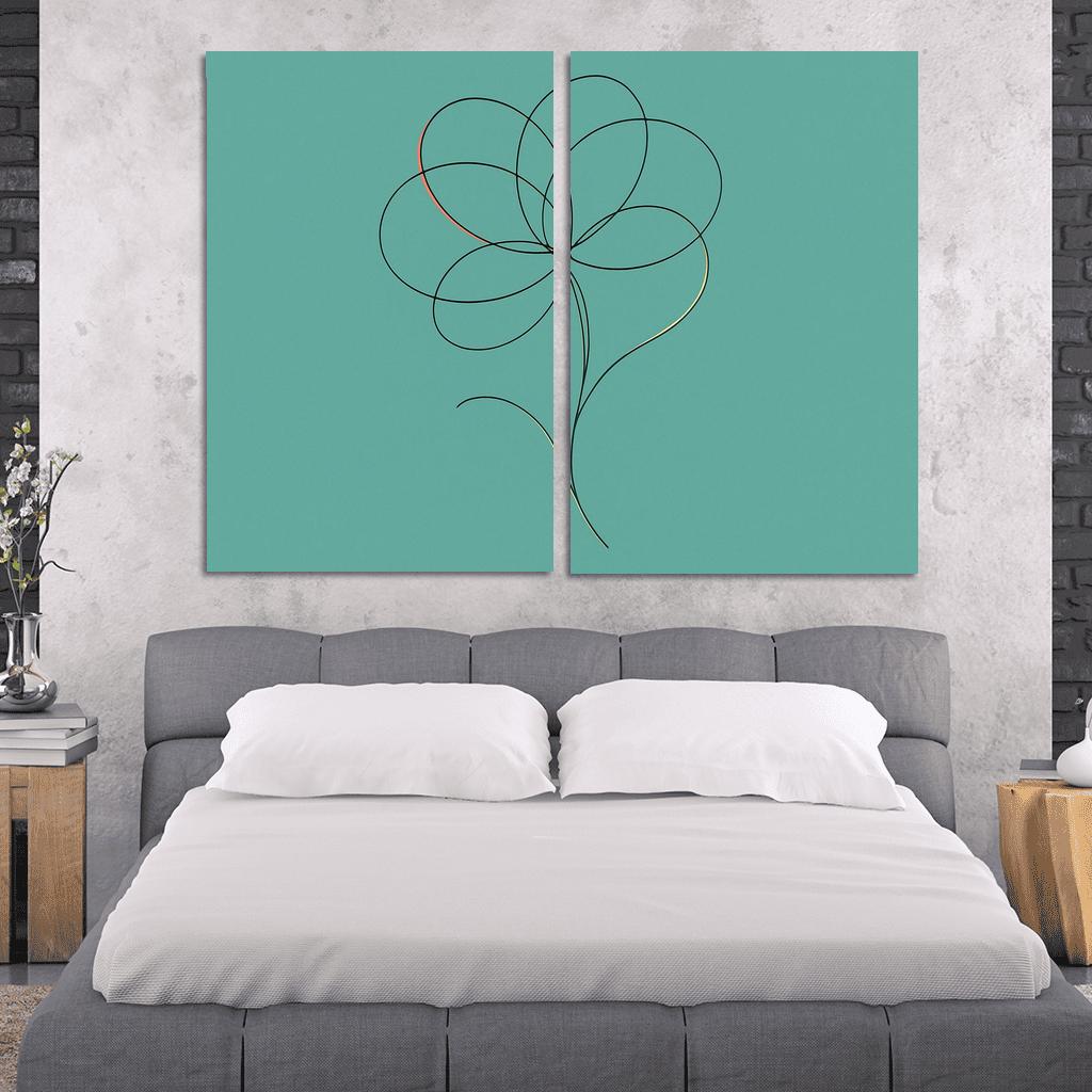 Silent Petal Orbits canvas paintings frame