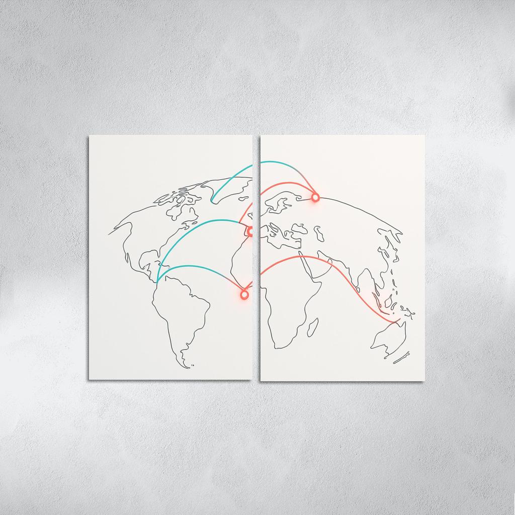 Aurora Flight Paths Globe art trends