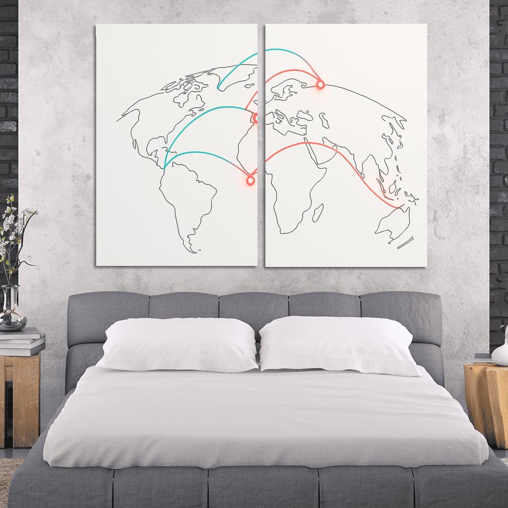 Aurora Flight Paths Globe art trends