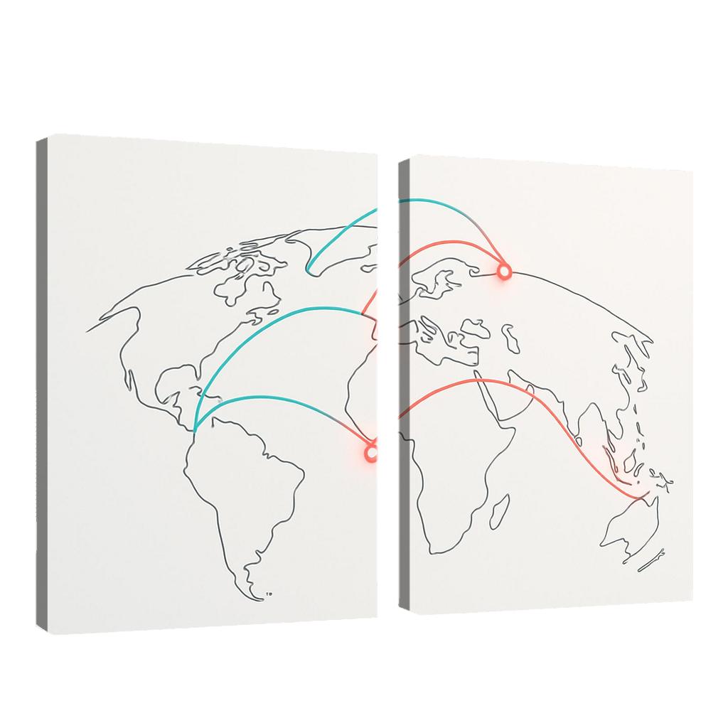 Aurora Flight Paths Globe art trends