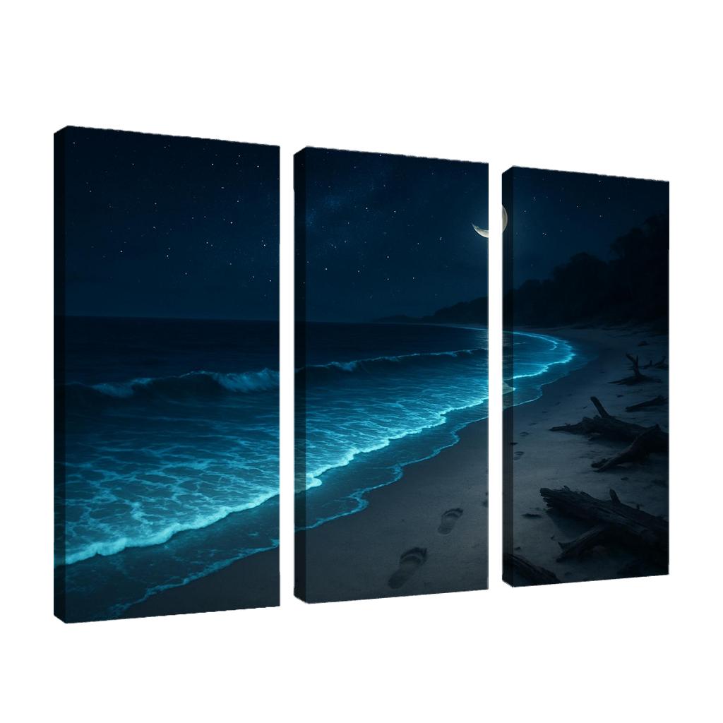 Moonlit Tidal Lantern Shore abstract paintings frame