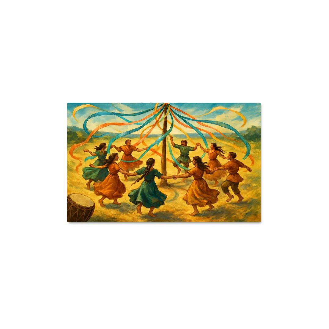 Ancestral Ribbon Spiral Dance canvas paintings frame