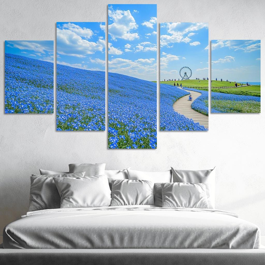 Hitachi Seaside Park Blue Nemophila Fields Hitachinaka Japan premium artwork frames