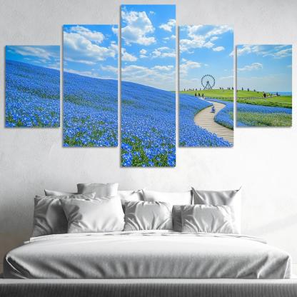 Hitachi Seaside Park Blue Nemophila Fields Hitachinaka Japan premium artwork frames