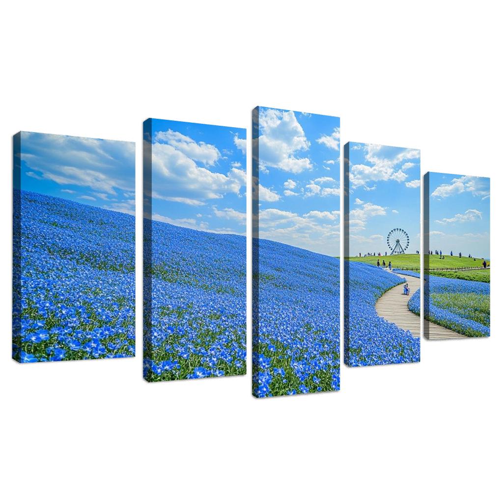 Hitachi Seaside Park Blue Nemophila Fields Hitachinaka Japan premium artwork frames