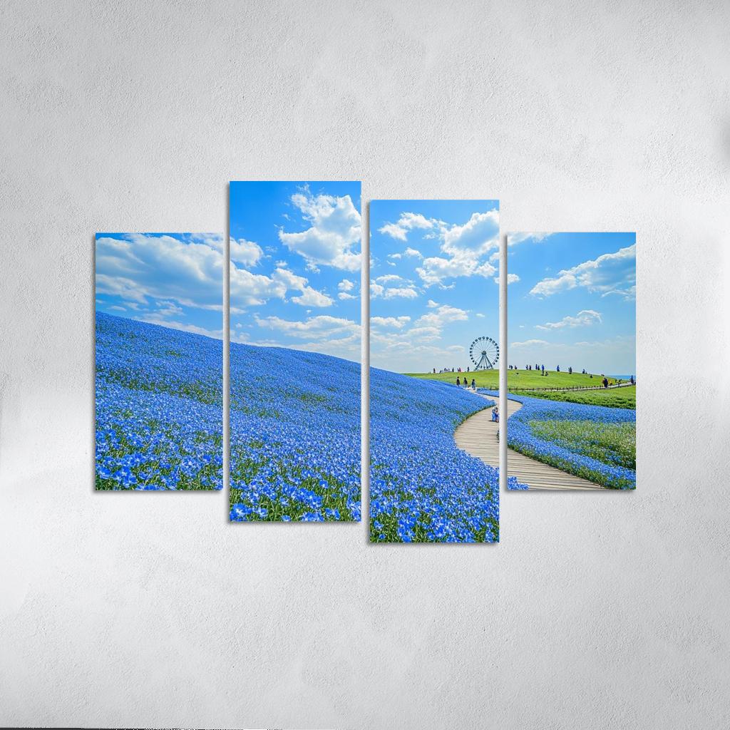 Hitachi Seaside Park Blue Nemophila Fields Hitachinaka Japan premium artwork frames