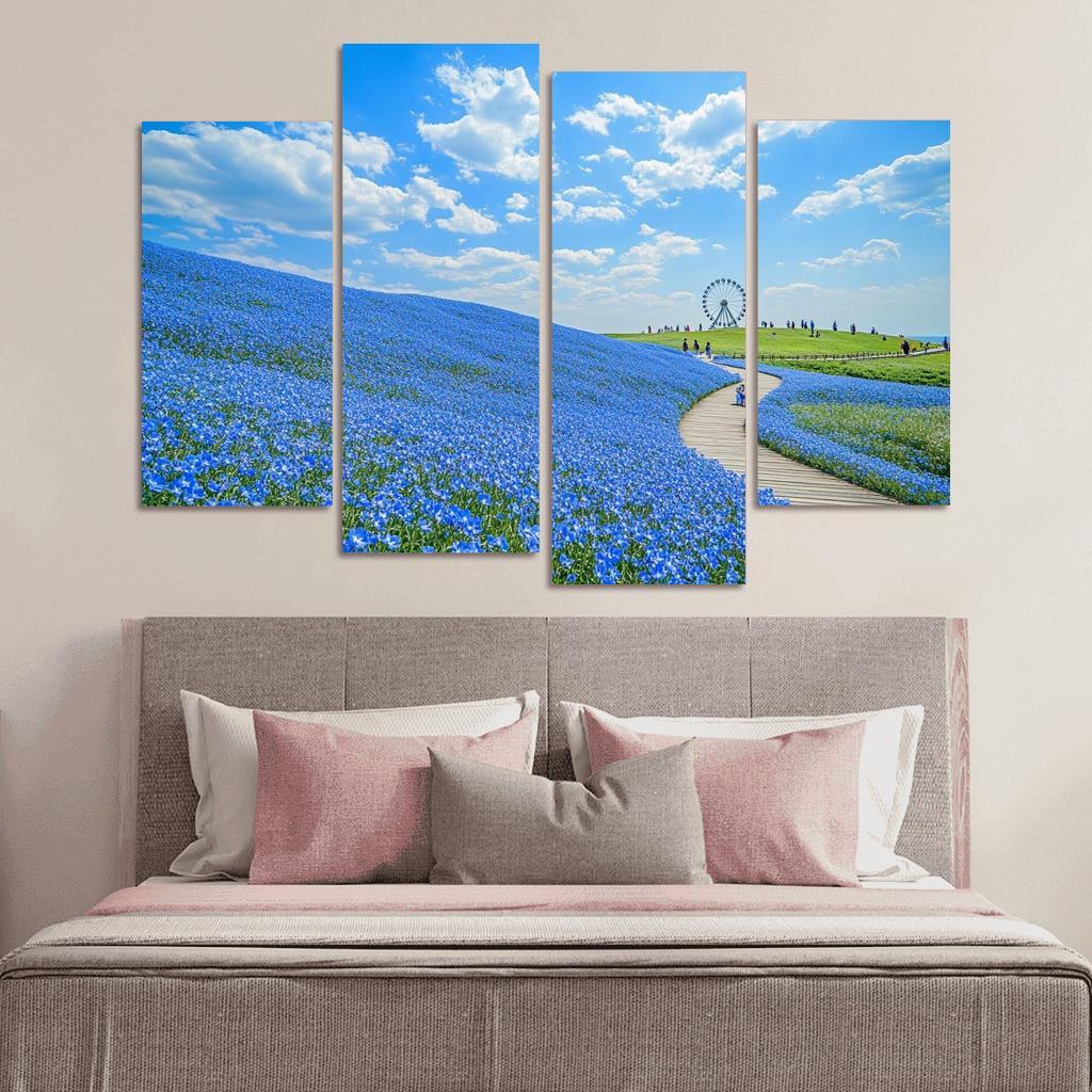 Hitachi Seaside Park Blue Nemophila Fields Hitachinaka Japan premium artwork frames