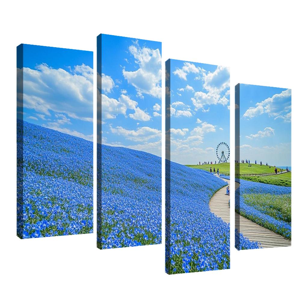 Hitachi Seaside Park Blue Nemophila Fields Hitachinaka Japan premium artwork frames