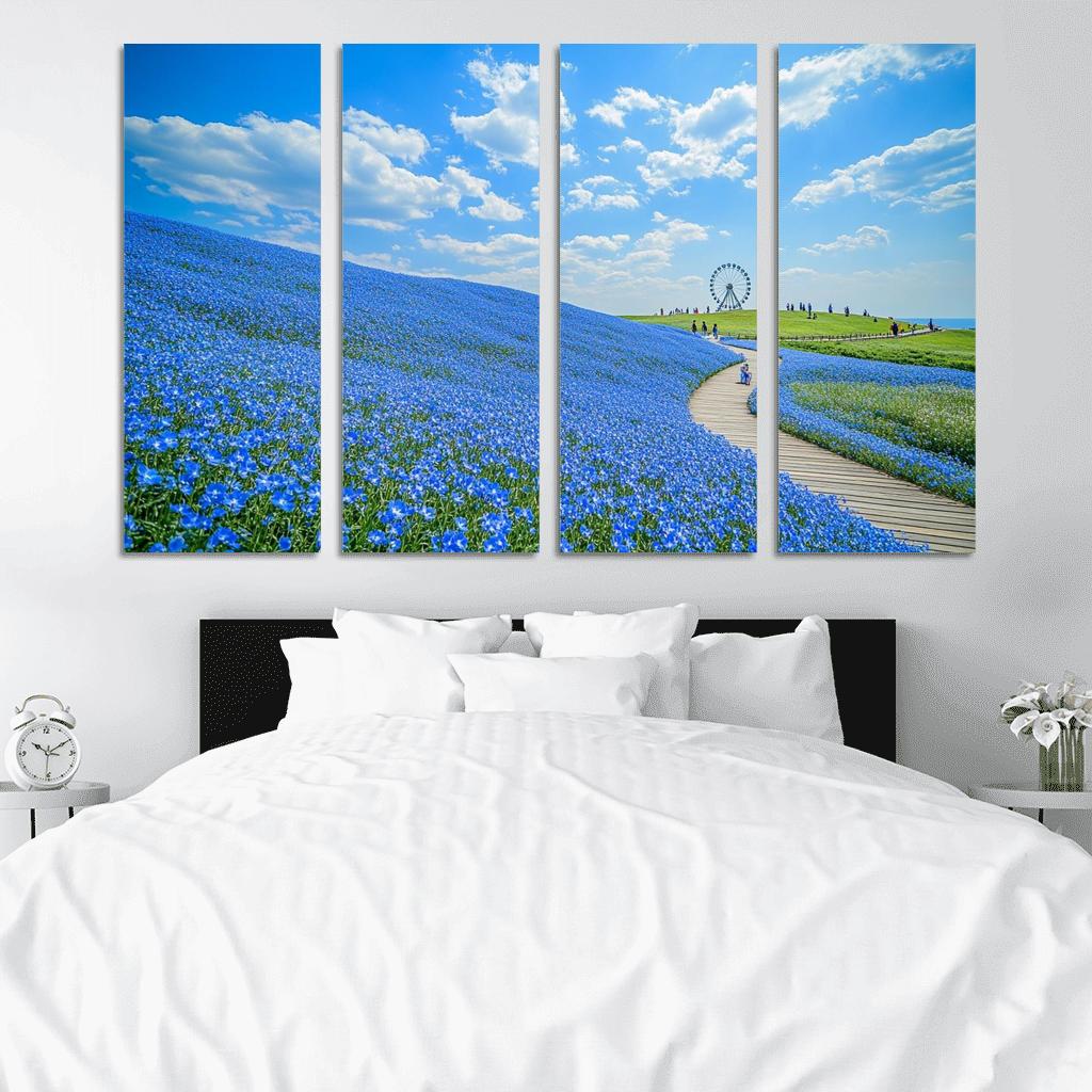 Hitachi Seaside Park Blue Nemophila Fields Hitachinaka Japan premium artwork frames