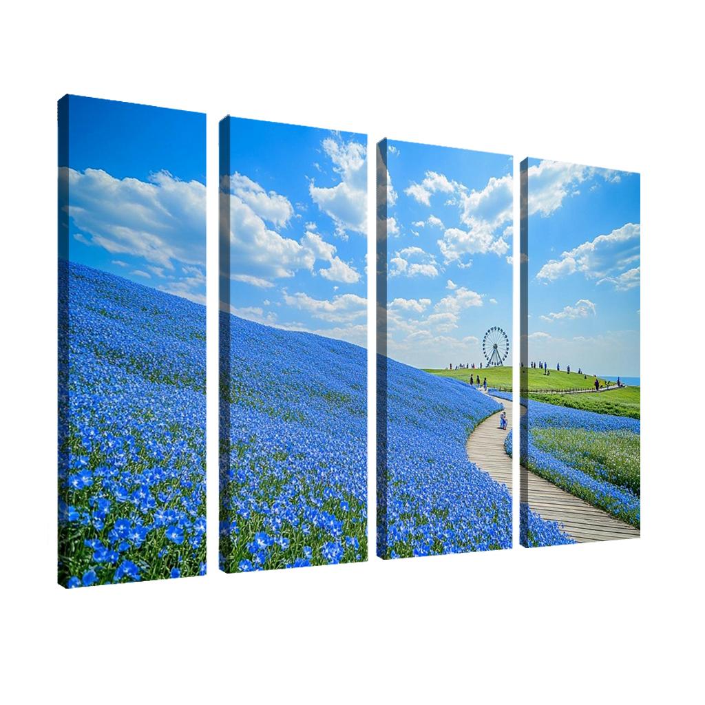 Hitachi Seaside Park Blue Nemophila Fields Hitachinaka Japan premium artwork frames