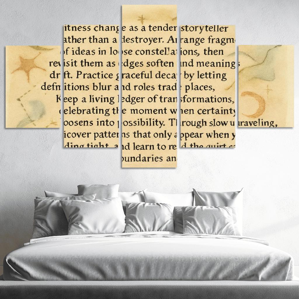 Chronicle Of The Gentle Entropy multi-panel paintings