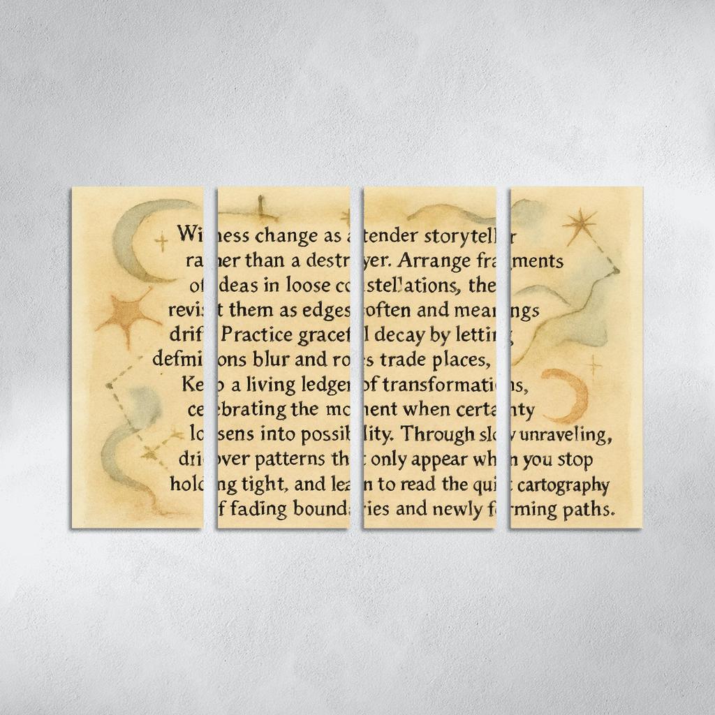 Chronicle Of The Gentle Entropy multi-panel paintings