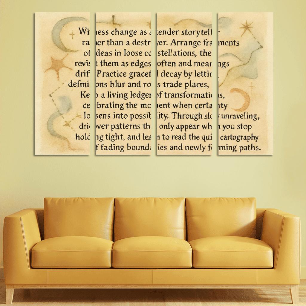 Chronicle Of The Gentle Entropy multi-panel paintings