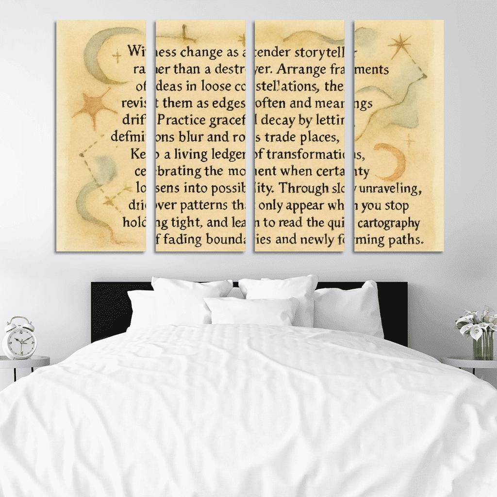 Chronicle Of The Gentle Entropy multi-panel paintings