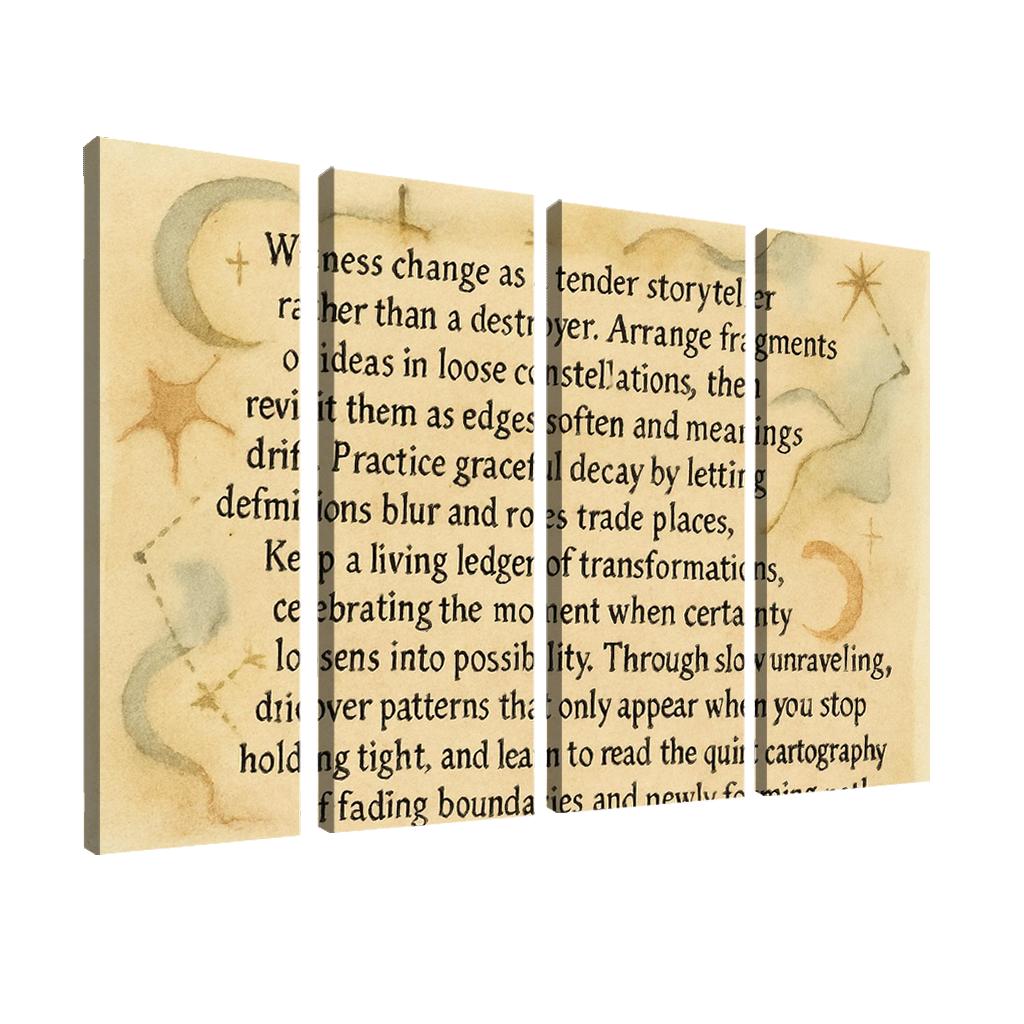 Chronicle Of The Gentle Entropy multi-panel paintings