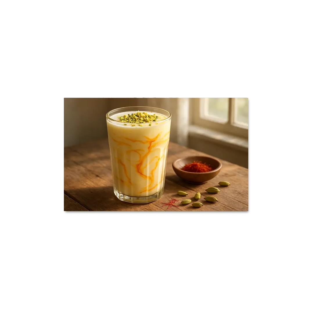Saffron Sunrise Yogurt Lassi wall decor