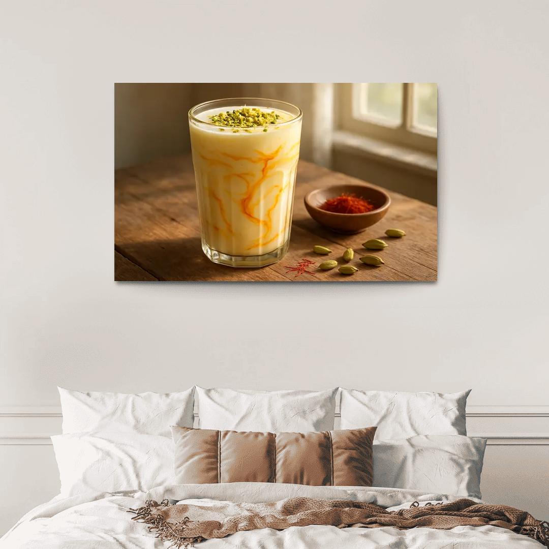 Saffron Sunrise Yogurt Lassi wall decor