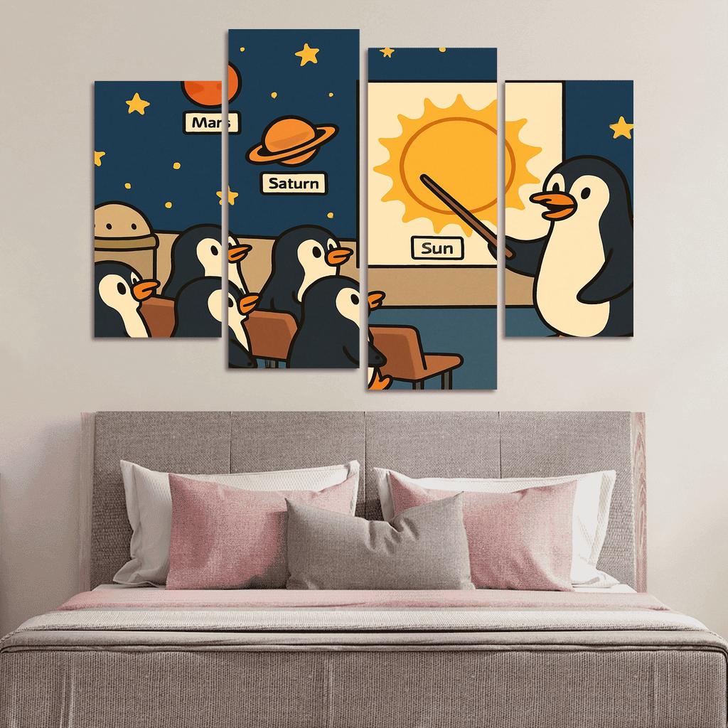 Planetarium Penguins Field Trip premium artwork frames