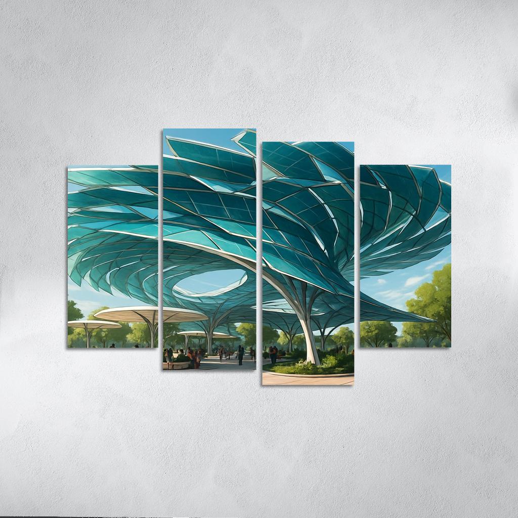 Kinetic Canopy Habitat abstract paintings frame