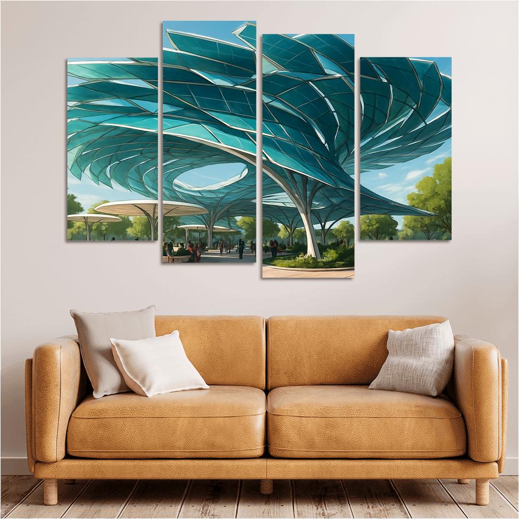 Kinetic Canopy Habitat abstract paintings frame