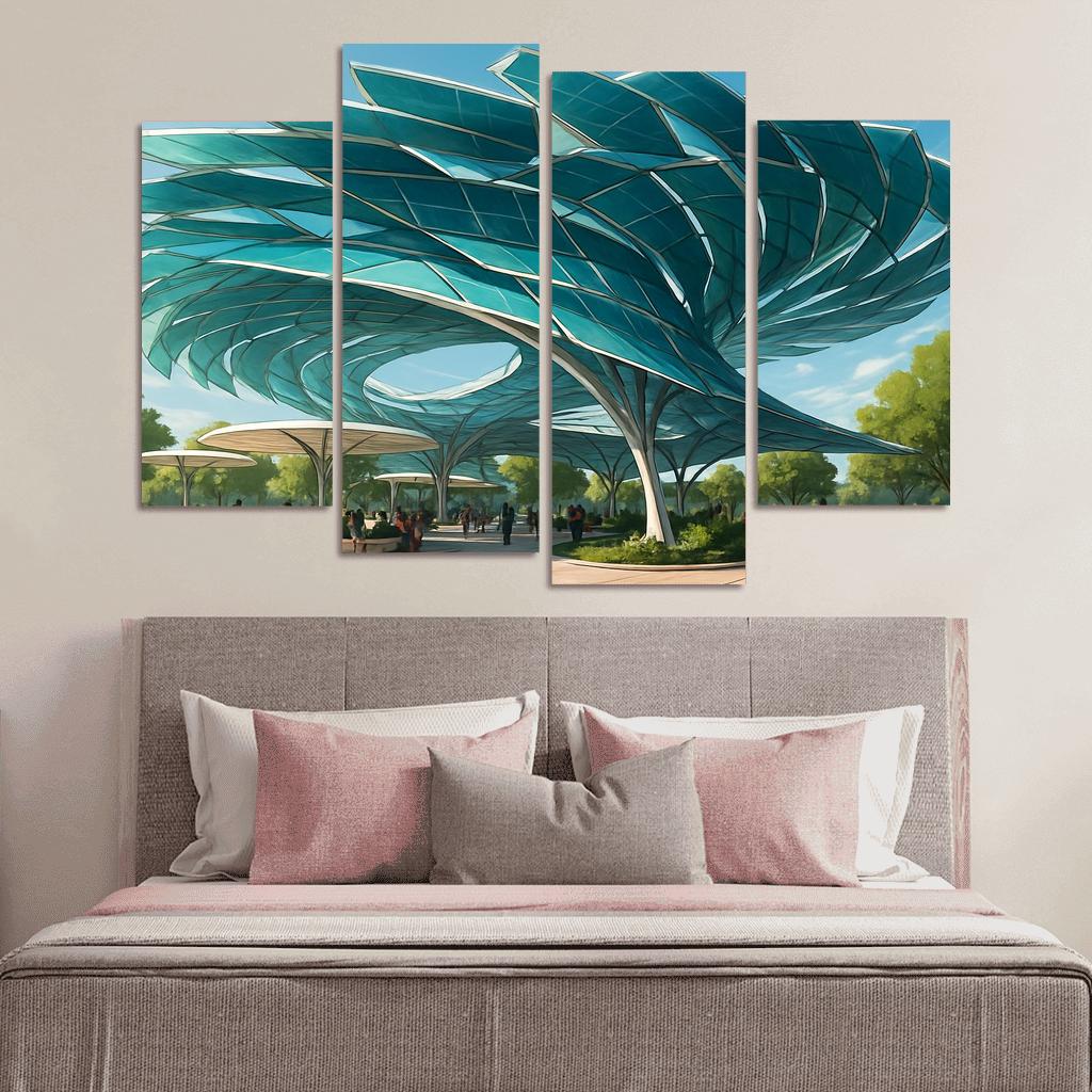 Kinetic Canopy Habitat abstract paintings frame
