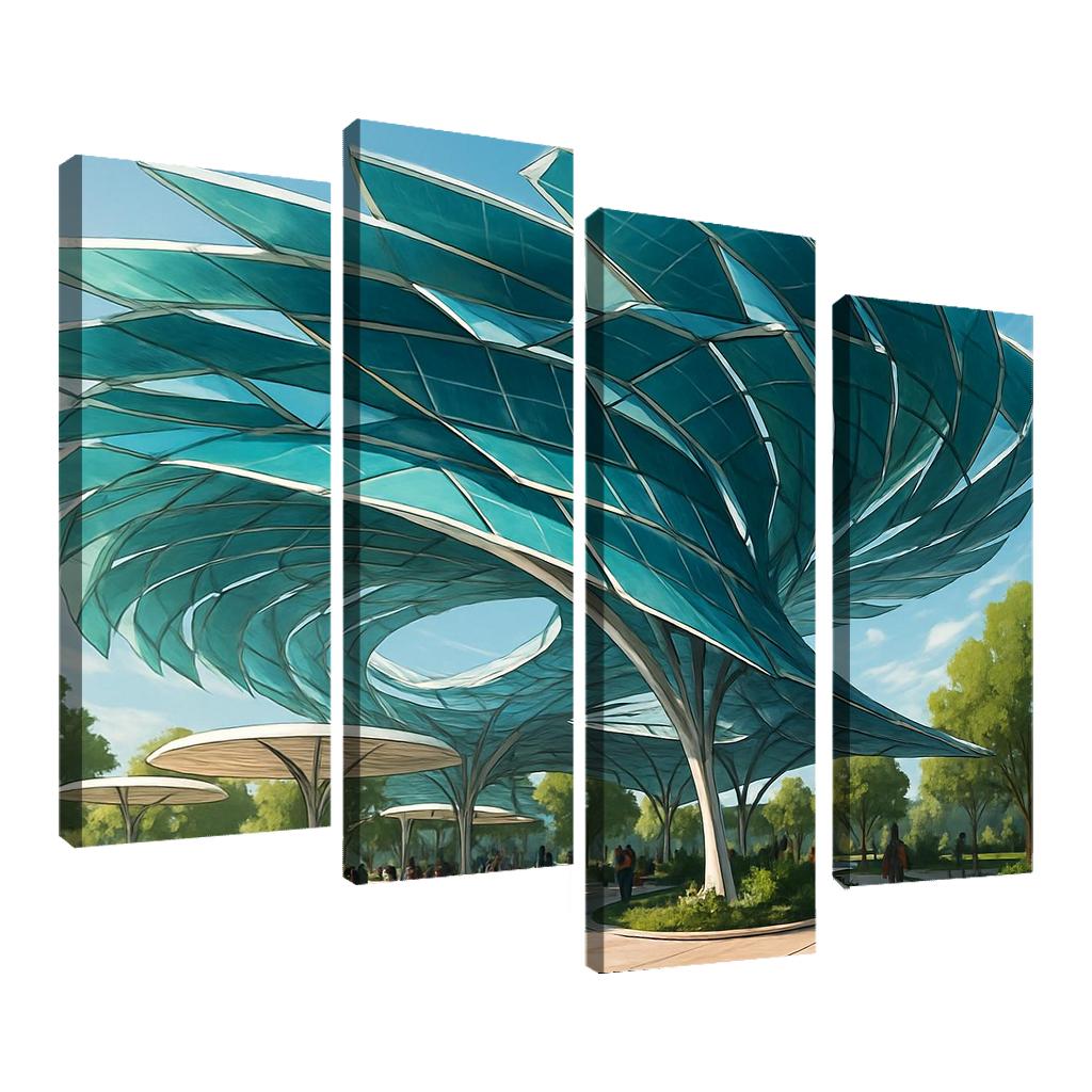 Kinetic Canopy Habitat abstract paintings frame