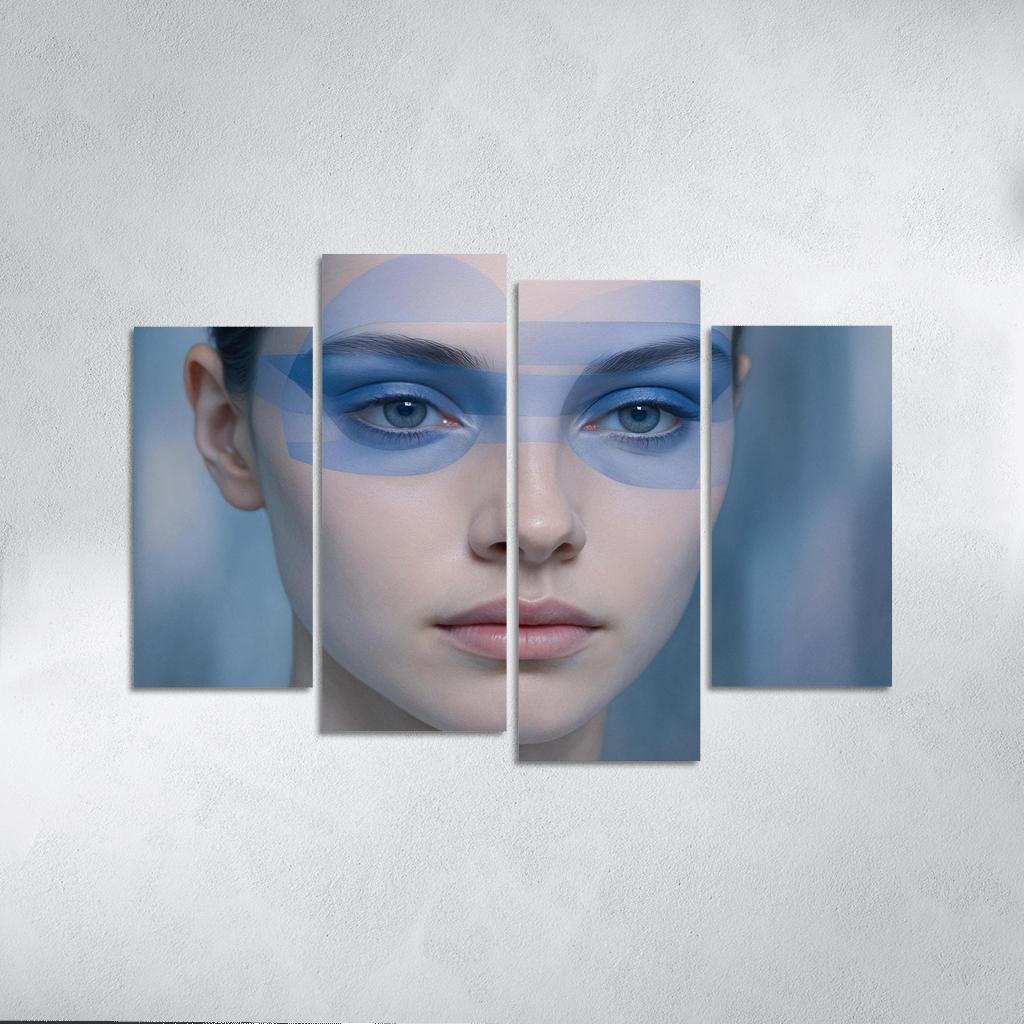 Chromatic Veil Eye Geometry modern paintings frame