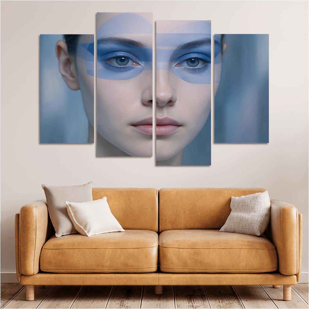 Chromatic Veil Eye Geometry modern paintings frame