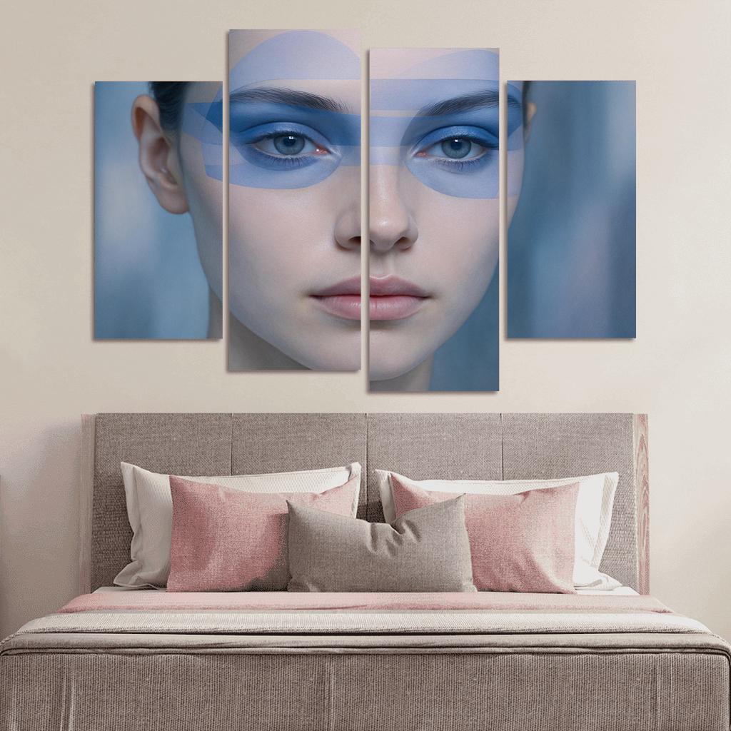 Chromatic Veil Eye Geometry modern paintings frame