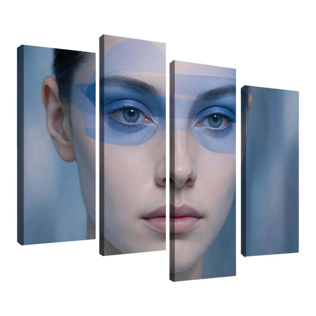 Chromatic Veil Eye Geometry modern paintings frame