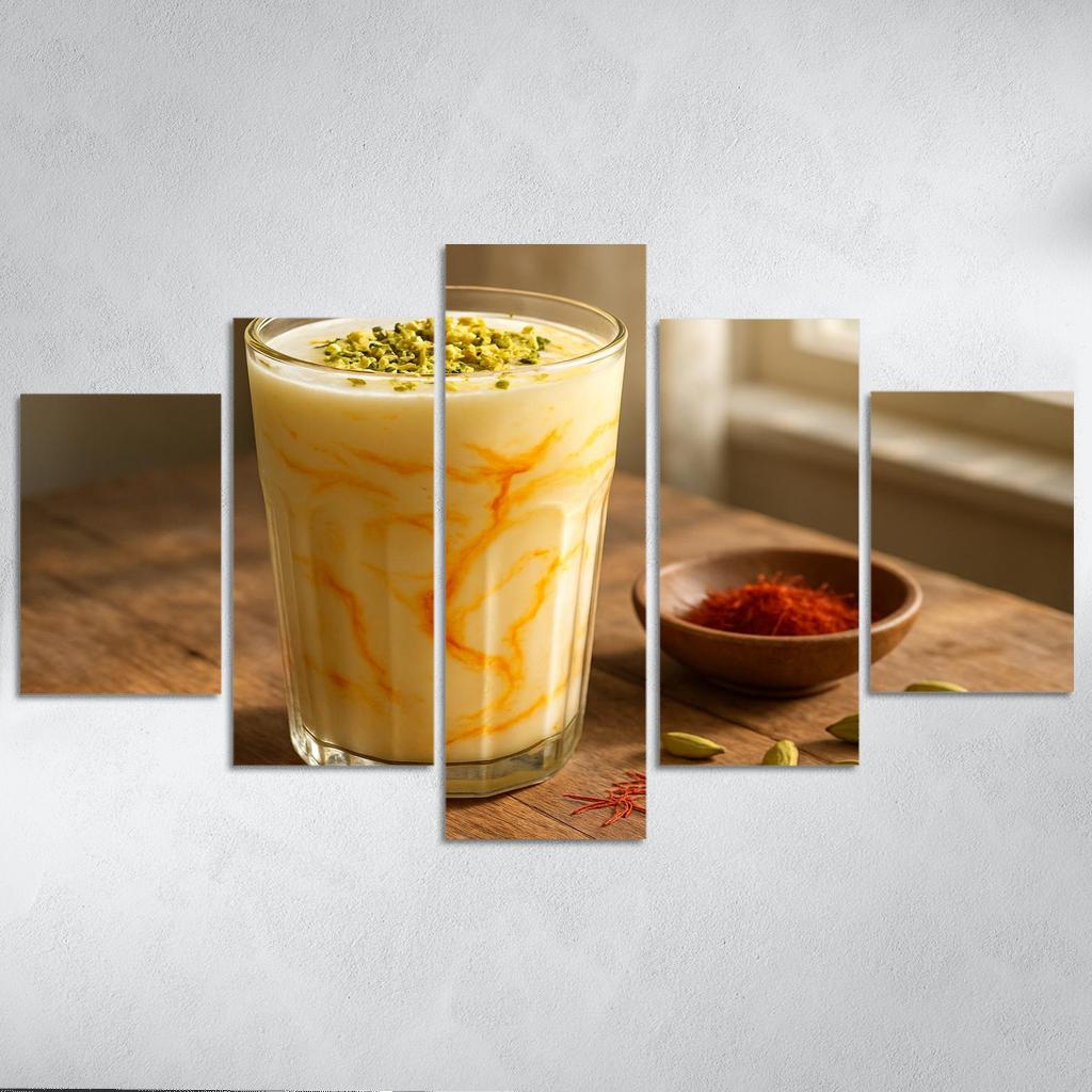 Saffron Sunrise Yogurt Lassi wall decor