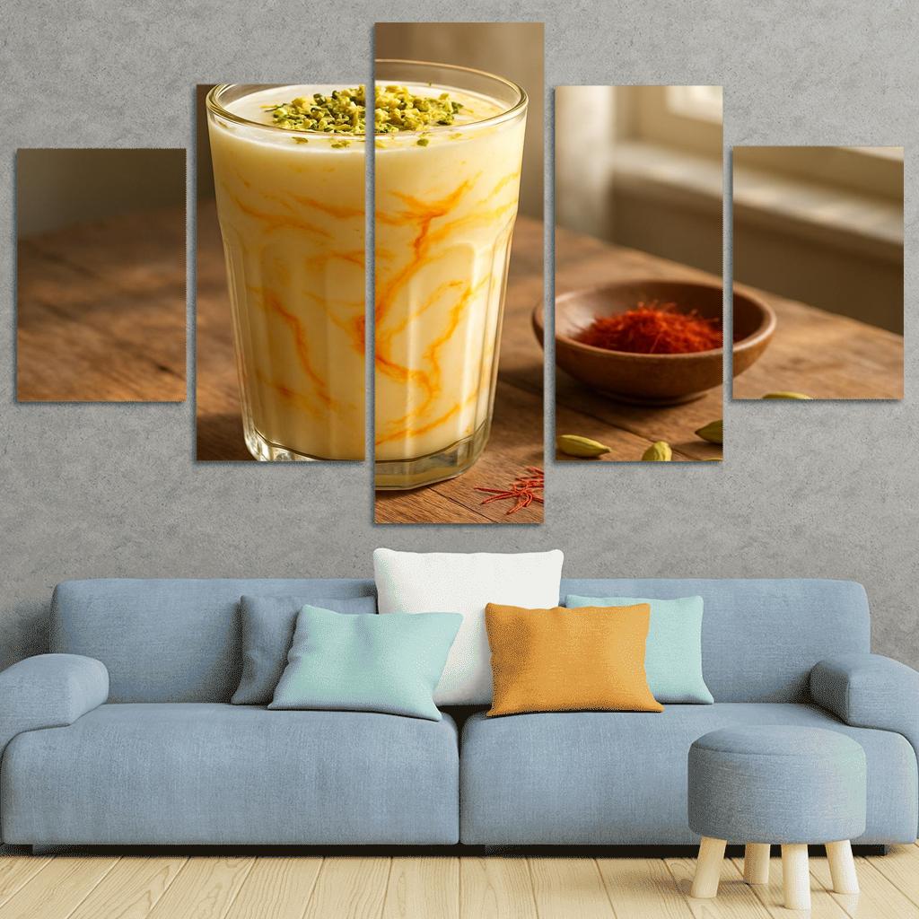 Saffron Sunrise Yogurt Lassi wall decor
