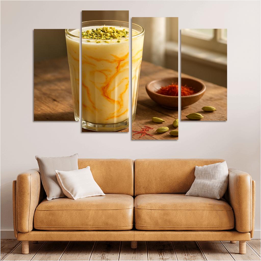 Saffron Sunrise Yogurt Lassi wall decor