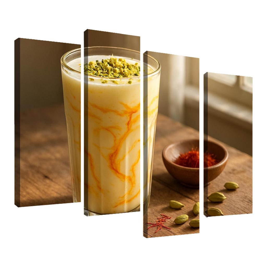 Saffron Sunrise Yogurt Lassi wall decor