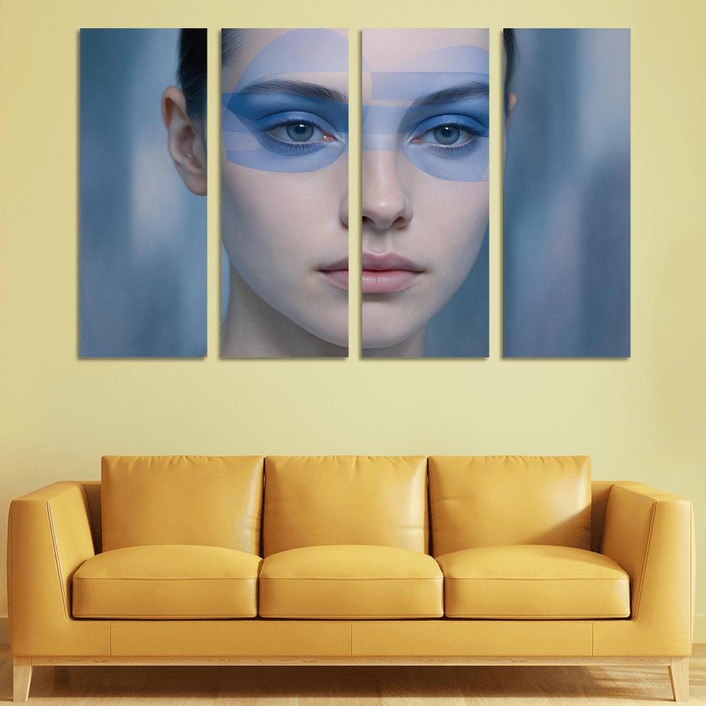 Chromatic Veil Eye Geometry modern paintings frame