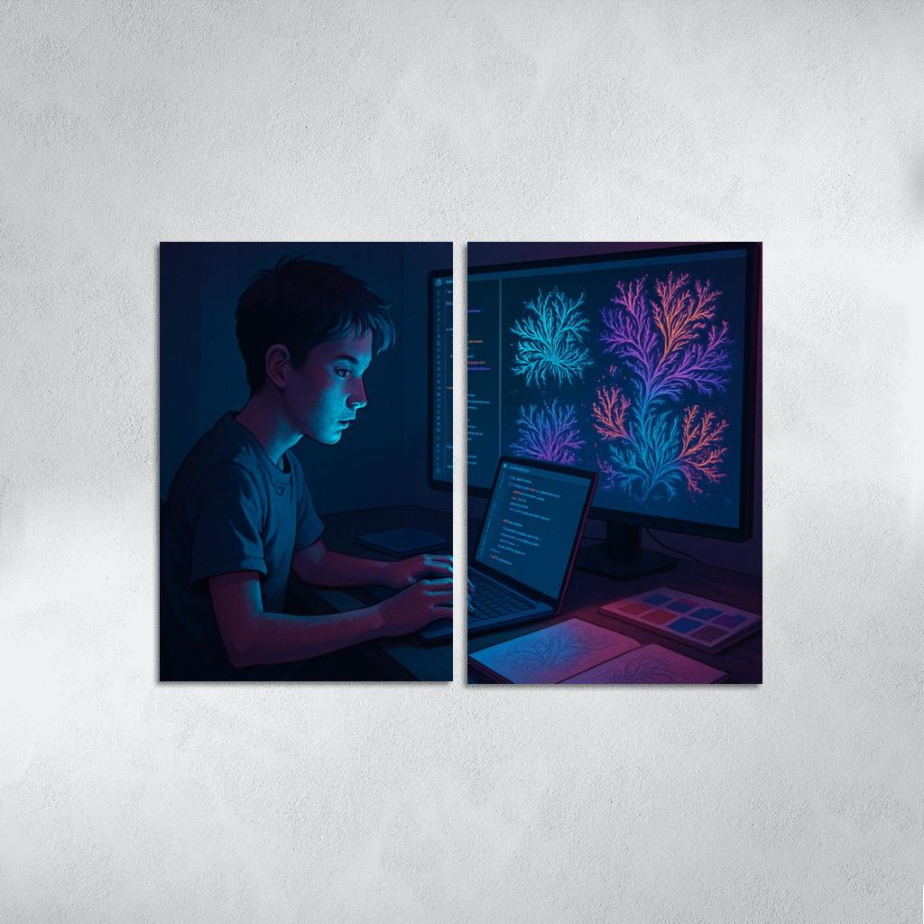 Creative Coding With Generative Art abstract paintings frame