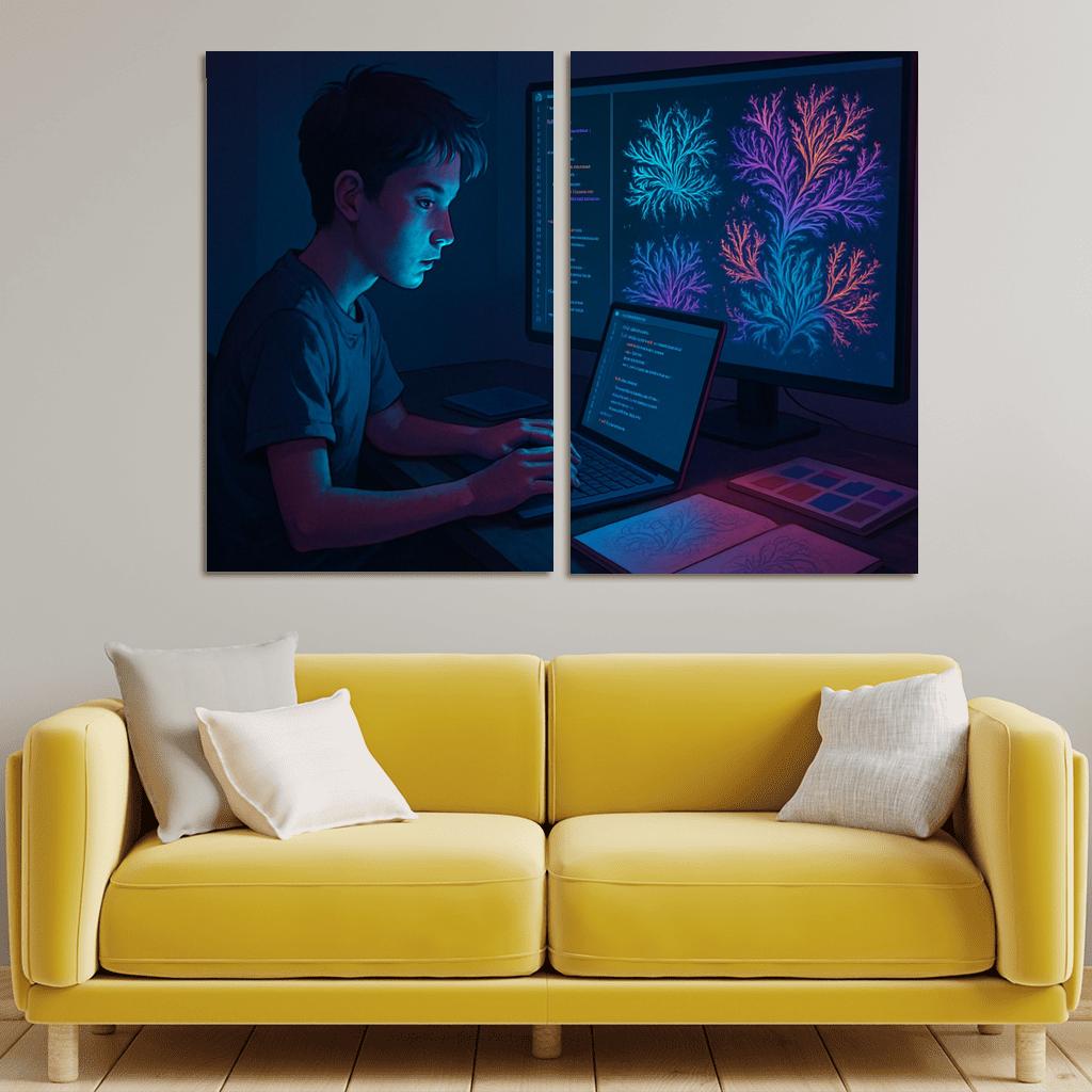 Creative Coding With Generative Art abstract paintings frame