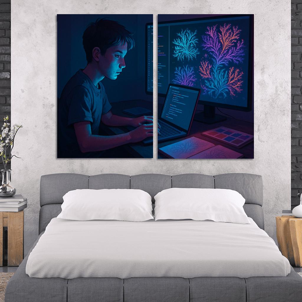Creative Coding With Generative Art abstract paintings frame
