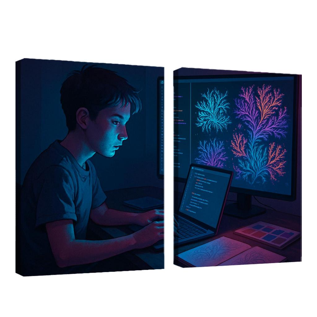 Creative Coding With Generative Art abstract paintings frame