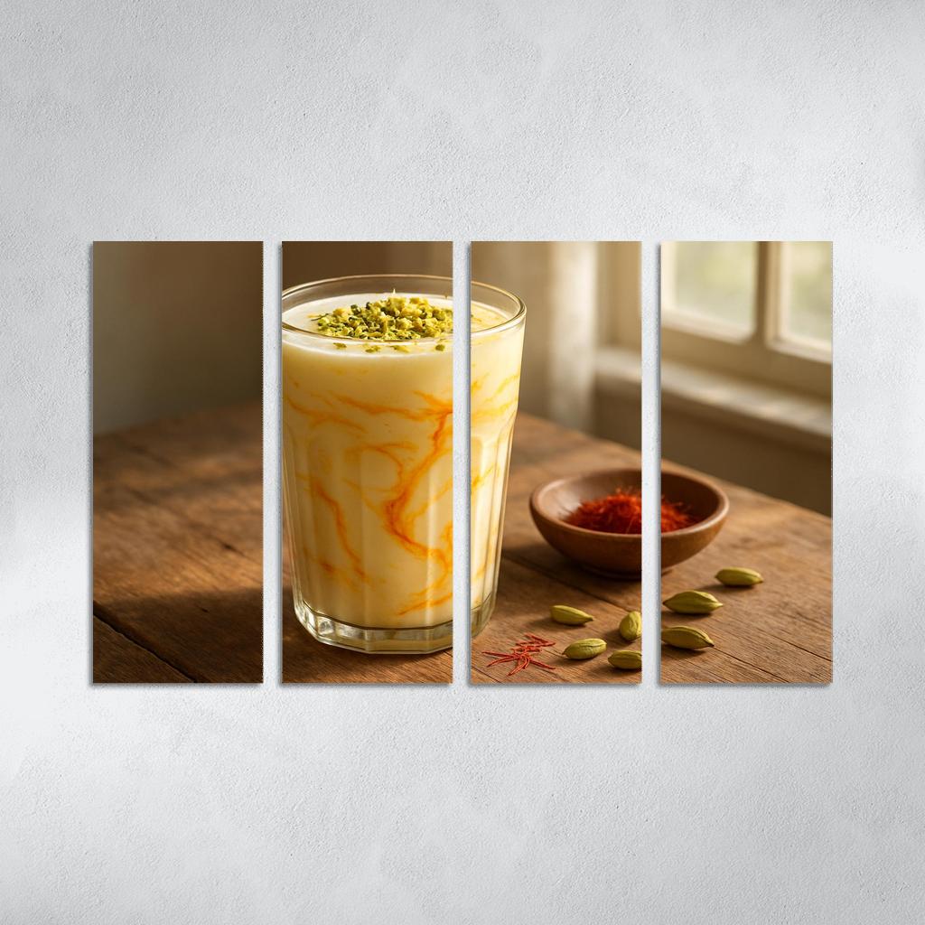 Saffron Sunrise Yogurt Lassi wall decor